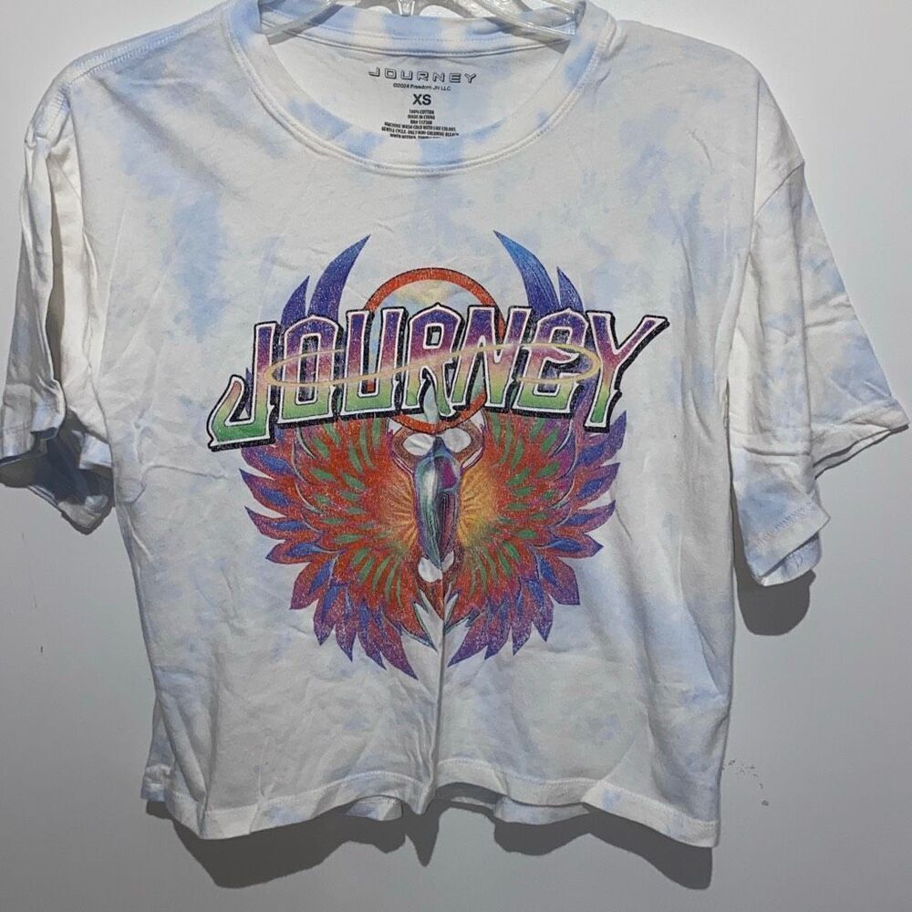 Journey Women's Multicolor‎ 2024 Freedom Tour Short Sleeve Cotton T-Shirt XS